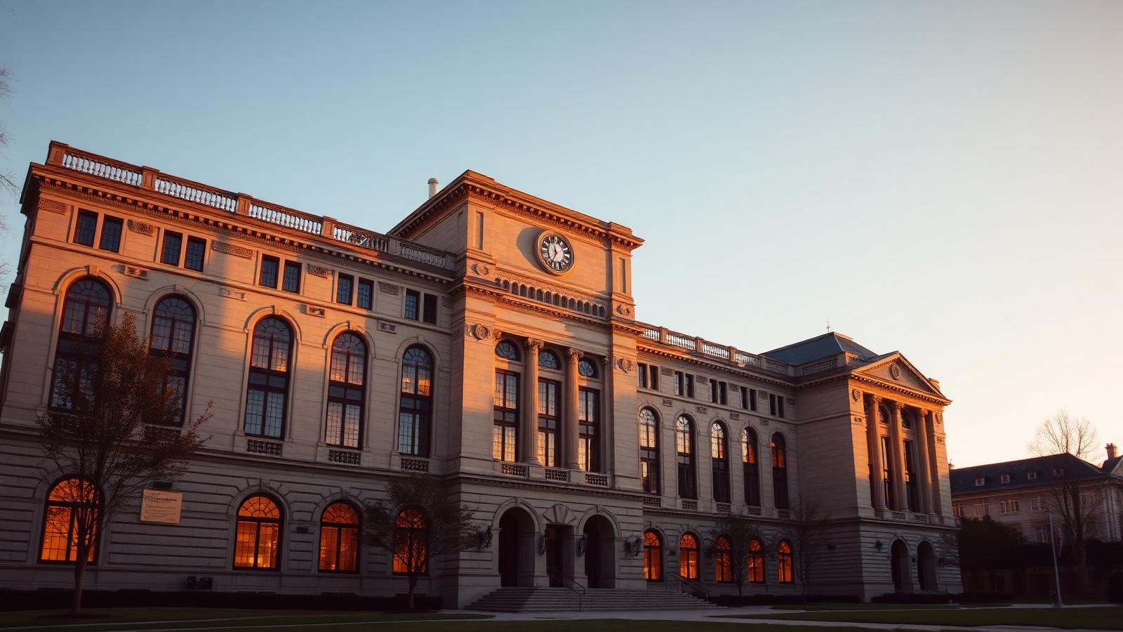 International university medical campus at golden hour